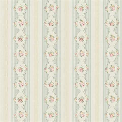 Rose Stripe Floral