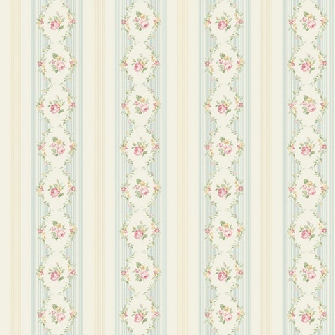 Rose Stripe Floral