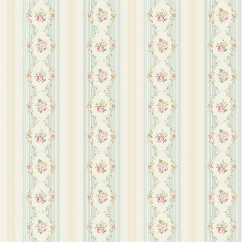 Rose Stripe Floral