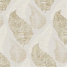 2811-JY11404 | Rosemary Khaki Leaf | Wallpaper Boulevard