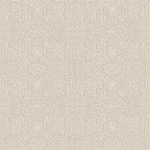 Rosenvinge Beige Ironworks Wallpaper