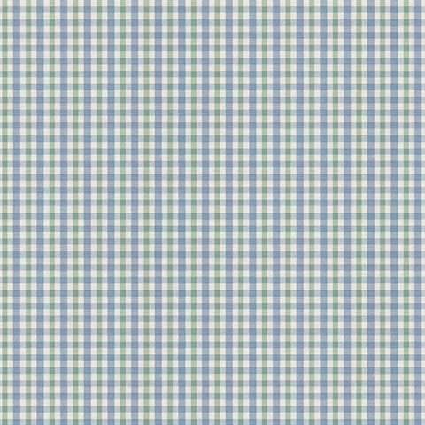 Roslin Aqua Check Wallpaper