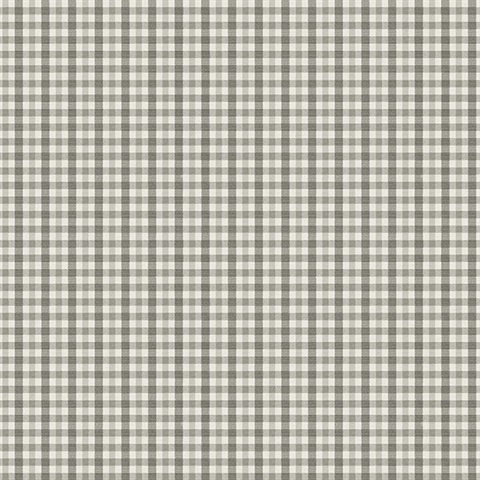 Roslin Dark Grey Check Wallpaper
