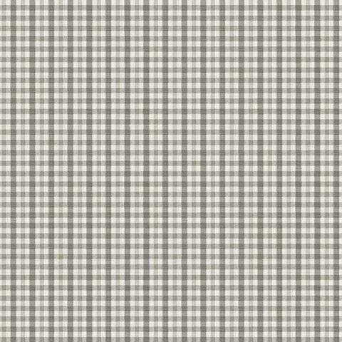 Roslin Dark Grey Check Wallpaper