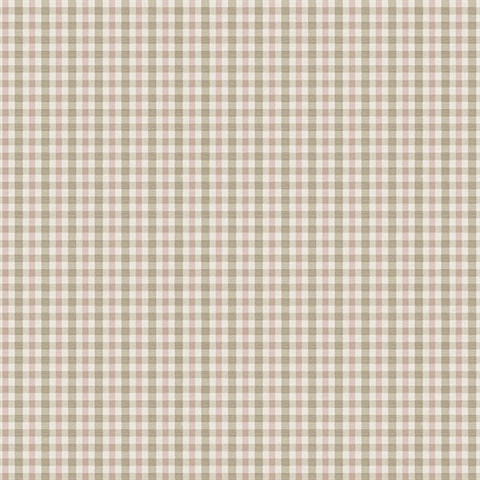 Roslin Pink Check Wallpaper