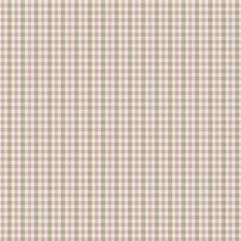 Roslin Pink Check Wallpaper