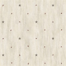 Ross Grey Star Sprig Toss Wallpaper