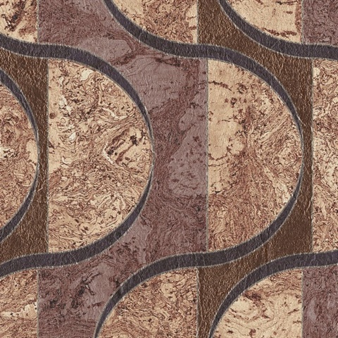 Rossio Copper Oak Commercial Wallpaper
