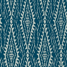 Rousseau Paperweave Indigo Ikat Diamond Wallpaper