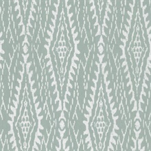 Rousseau Paperweave Sage Ikat Diamond Wallpaper