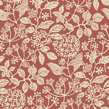 Rowen Ruby Botanical Block Floral Wallpaper