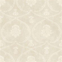 Royal Damask Beige Wallpaper