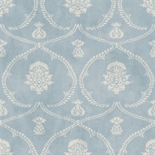 Royal Damask Blue Wallpaper