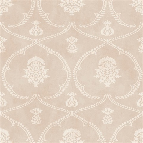 Royal Damask Blush Wallpaper