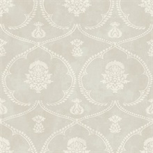 Royal Damask Soft Grey Wallpaper
