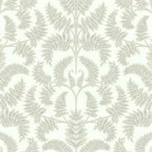 Royal Fern Beige Damask Wallpaper