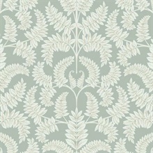 Royal Fern Eucalyptus Damask Wallpaper