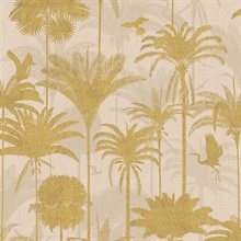 Royal Palm Gold Peel and Stick Wallpaper