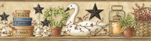 Rue Sand Swan Star Collage Border
