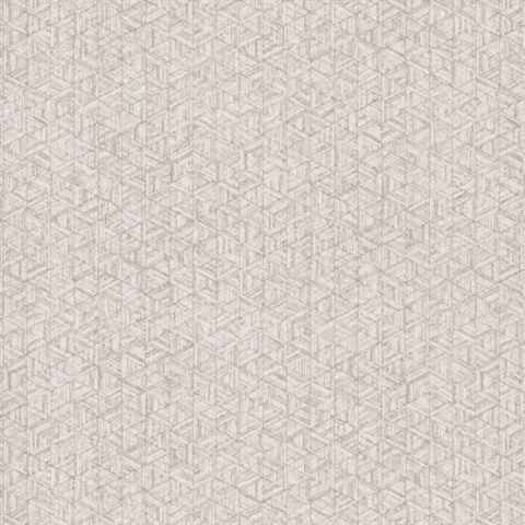 Rune Chestnut Modern Geometric Diamond Wallpaper