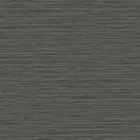 Rushmore Black Faux Textured Grasscloth Wallpaper