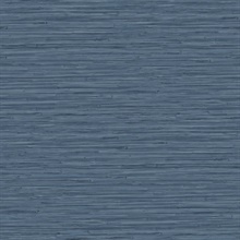 Rushmore Blue Faux Textured Grasscloth Wallpaper