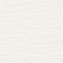 Rushmore White Faux Textured Grasscloth Wallpaper