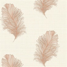 Rust Roland Leaf Faux Grasscloth Wallpaper