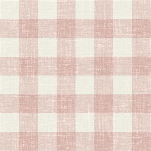 Rustic Rouge Bebe Gingham Wallpaper