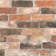 Rustin Rust Reclaimed Bricks Wallpaper