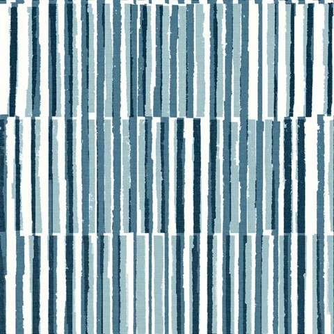 Sabah Teal Vertical Stripe Textured Wallpaper