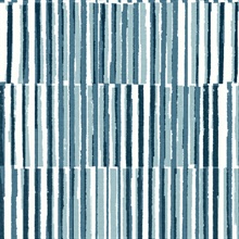 Sabah Teal Vertical Stripe Textured Wallpaper