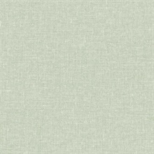 Sage Faux Woven Linen Textured Wallpaper