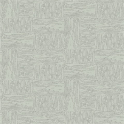 Sage Wicker Dot Geometric Rectangular Wallpaper