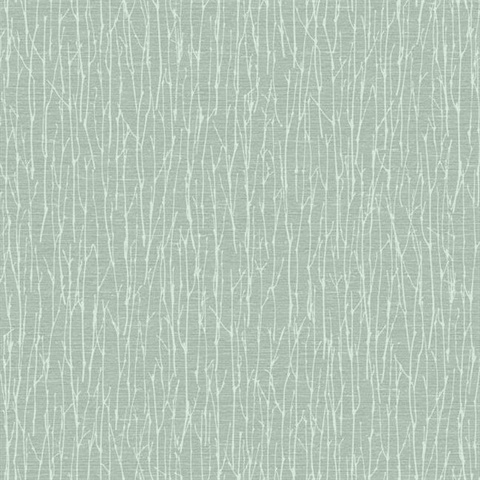 Sage Woodland Tree Twigs Wallpaper