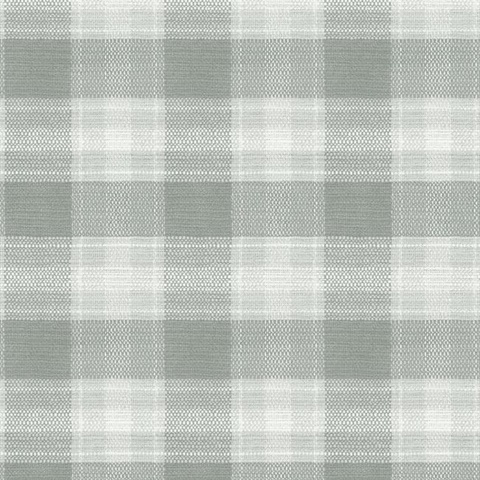 Sage Woven Buffalo Check Plaid Wallpaper