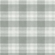 Sage Woven Buffalo Check Plaid Wallpaper