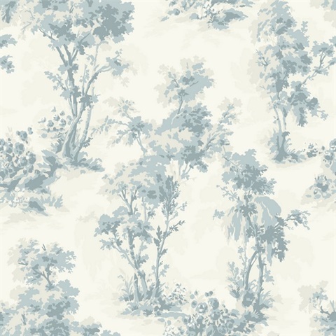 Sainsbury Light Blue Forest Wallpaper