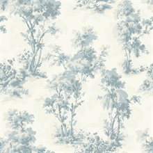 Sainsbury Light Blue Forest Wallpaper