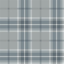 Sala Blue Plaid Wallpaper