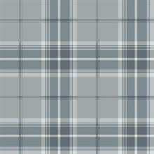 Sala Blue Plaid Wallpaper