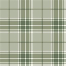 Sala Green Plaid Wallpaper