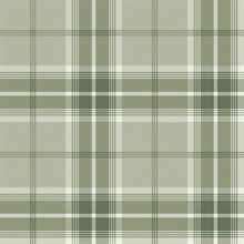 Sala Green Plaid Wallpaper