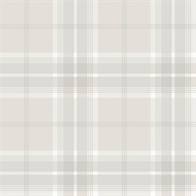 Sala White Plaid Wallpaper
