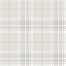 Sala White Plaid Wallpaper