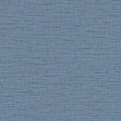 Salamander Blue Textured Crosstitch Woven Wallpaper