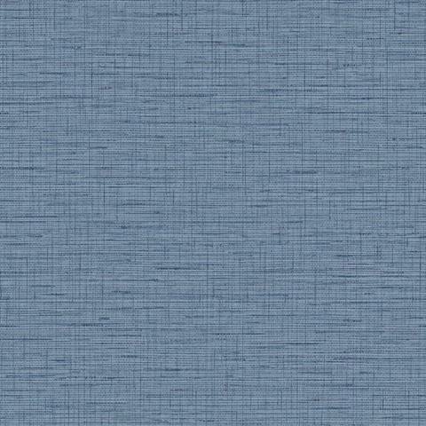 Salamander Blue Textured Crosstitch Woven Wallpaper