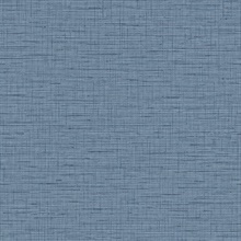 Salamander Blue Textured Crosstitch Woven Wallpaper
