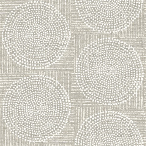 Salma Beige Medallion Wallpaper