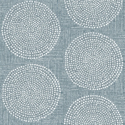 Salma Denim Medallion Wallpaper